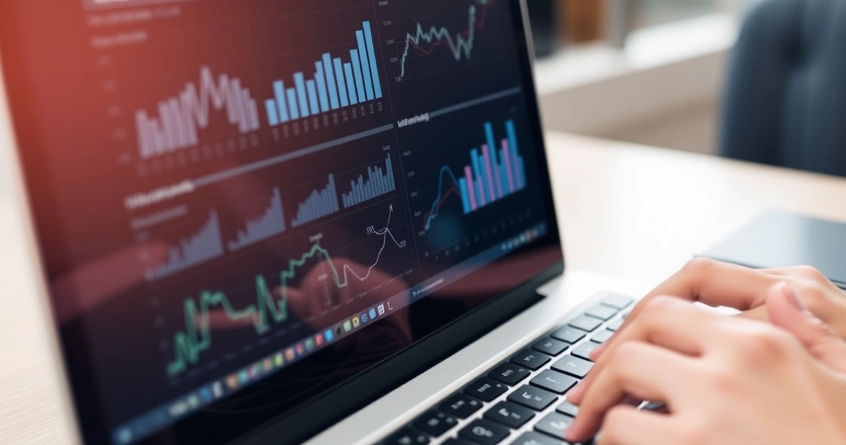 Kannettavan näytöllä tekoälyn tuottama data-analytiikan kojelauta