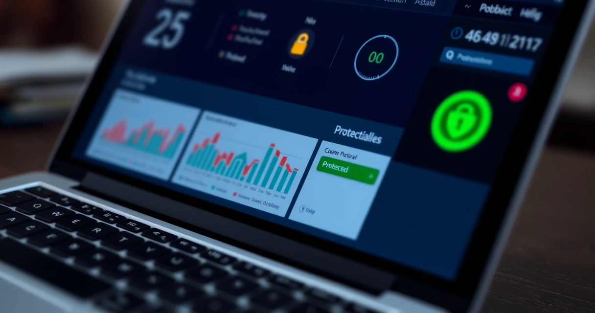 Sophos-tyylinen päätelaitesuojauksen hallintanäkymä kannettavan näytöllä