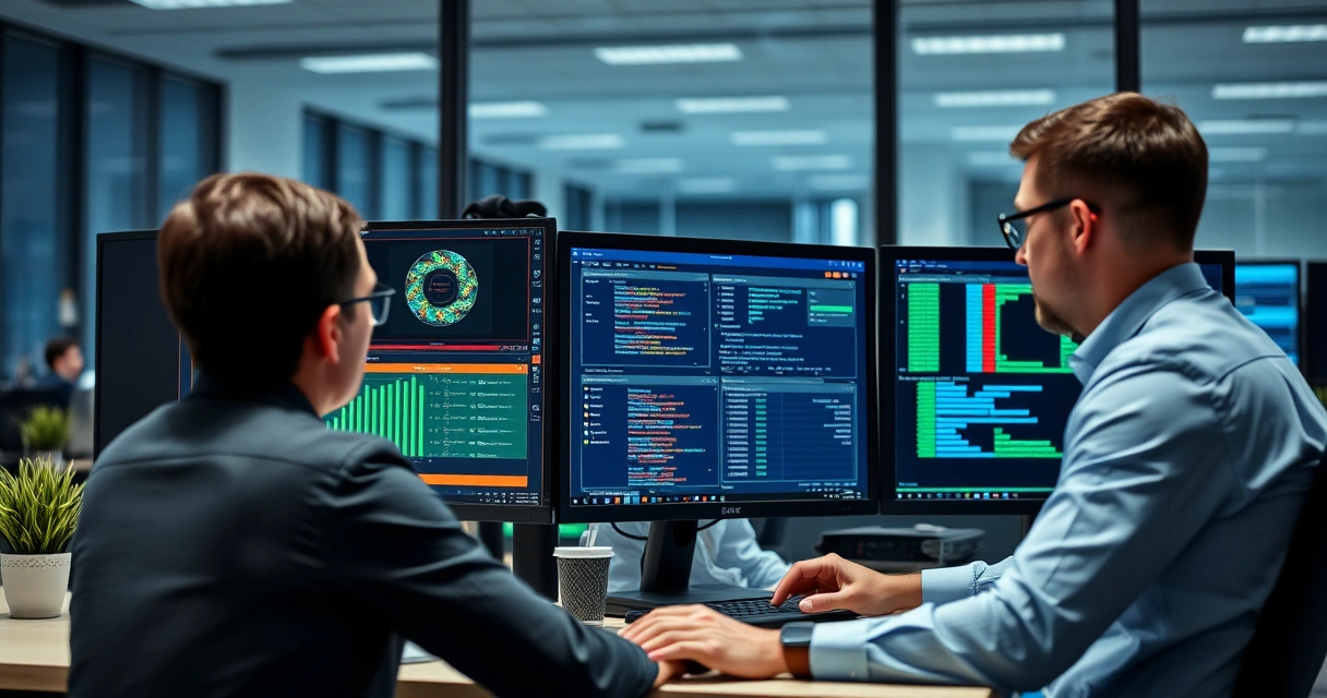IT-turvallisuustiimi analysoimassa haavoittuvuusraportteja