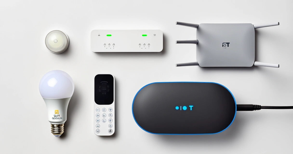 IoT-laitteet älykodin verkossa: hehkulamput, anturit ja reititin