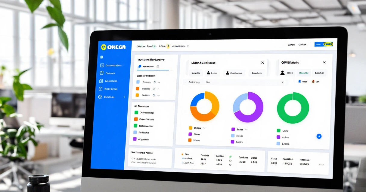 HubSpot CRM -kojelauta kannettavalla tietokoneella pohjoismaisessa toimistossa