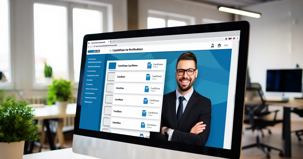 Teknologia-alan rekrytointia avokonttorissa tietokoneella