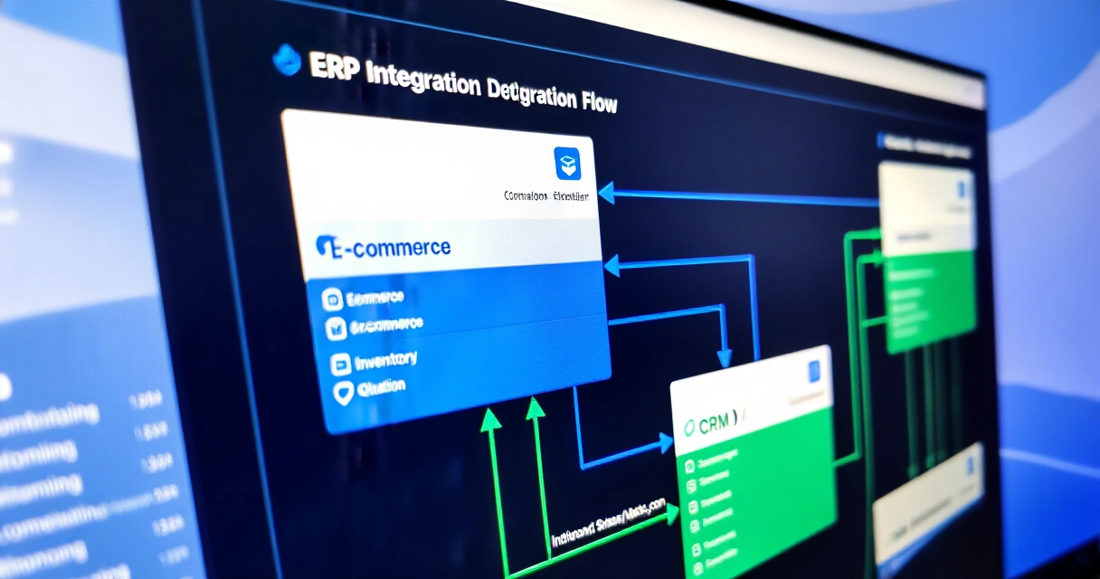 ERP-integraation tietovirta verkkokaupasta varastonhallintaan ja CRM-järjestelmään