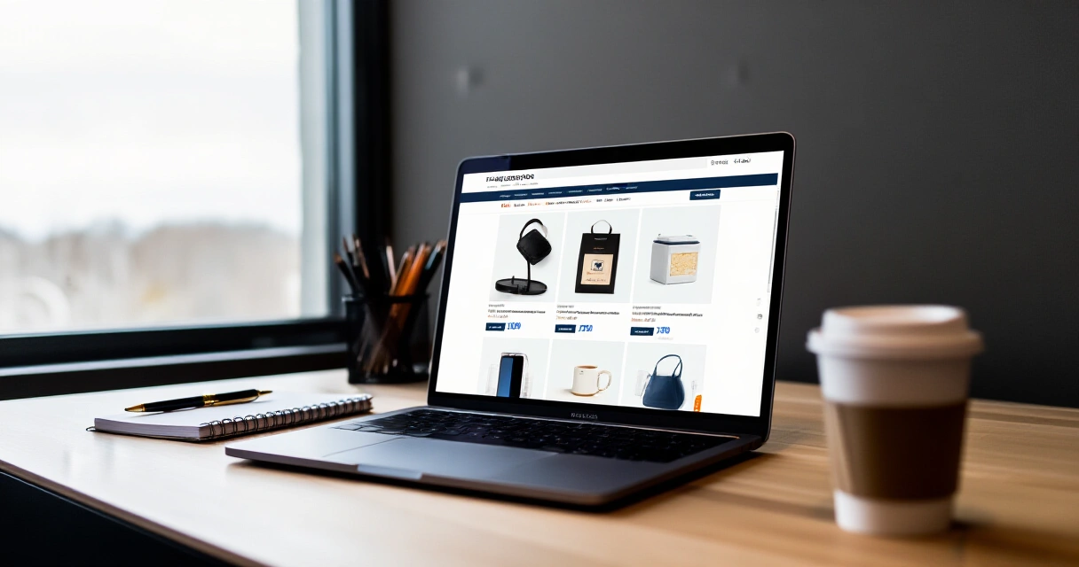 Wix eCommerce -verkkokaupan suunnittelu kannettavalla tietokoneella kotitoimistossa